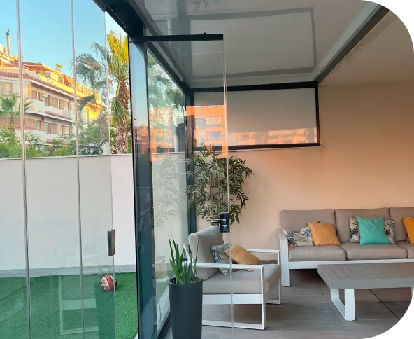 cortina de cristal para porches